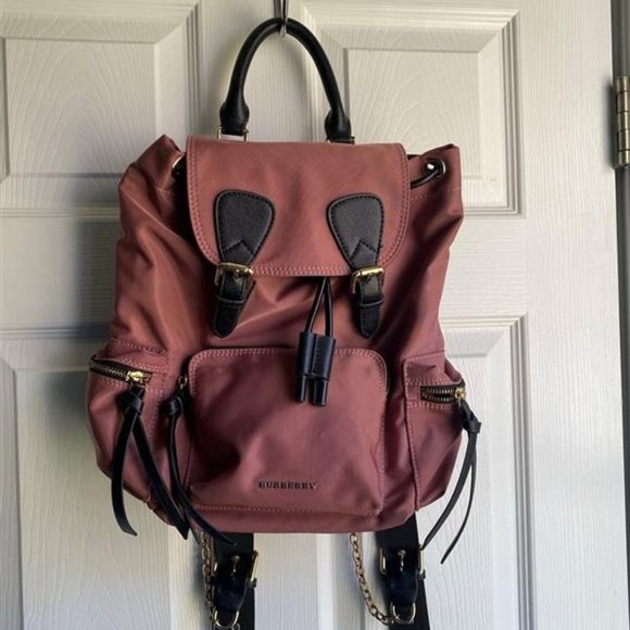 BURBERRY Nylon Leather-Trimmed Rucksack - Picture 1 of 7
